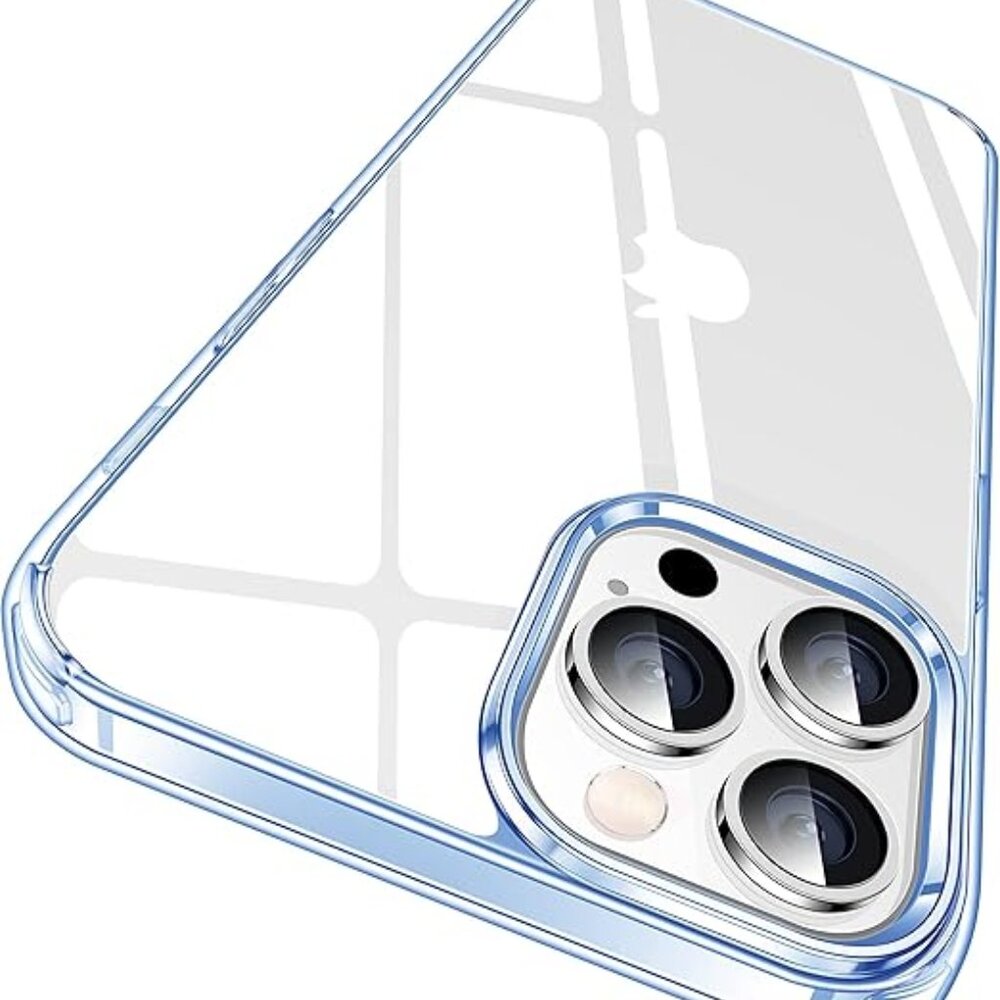 NEW- CASEKOO iPhone 13 Pro Military-Grade Drop Tested Slim Thin Blue/Clear Case